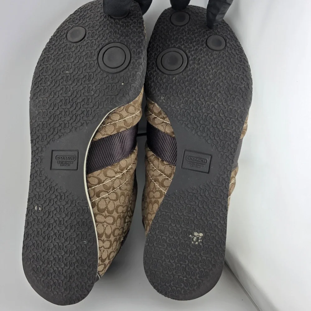 Coach Kelsie Signature‎ C Monogram Sneakers Women's 6.5 Canvas Leather Lace Up